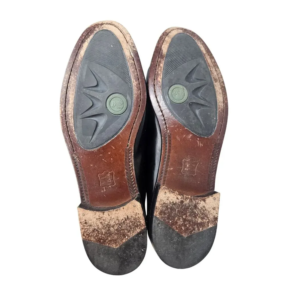 Bass Co 12 Black Leather Penny Loafer Academia Formal Classic Minimalist
